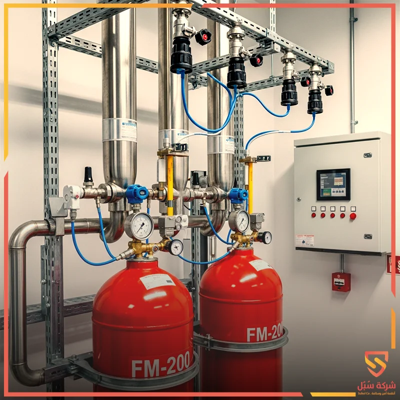 تركيب نظام FM200 لمكافحة الحريق