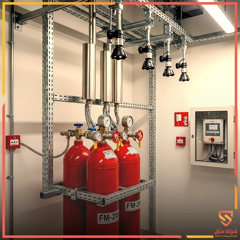 تركيب نظام FM200 لمكافحة الحريق