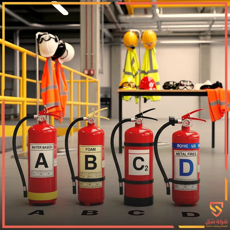 شرح رموز طفايات الحريق A B C D واستخدام كل نوع