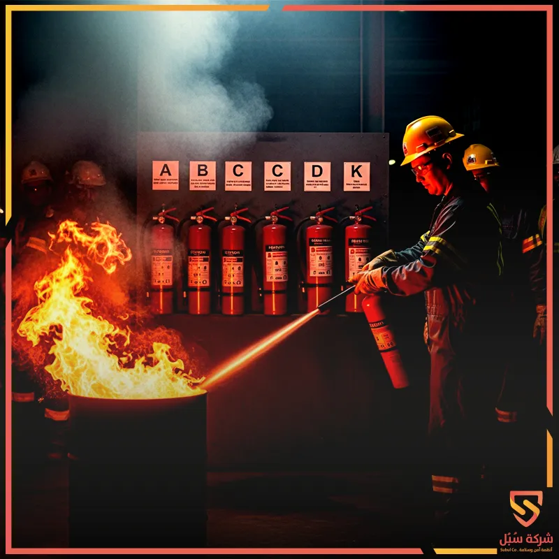 أنواع طفايات الحريق واستخدامها