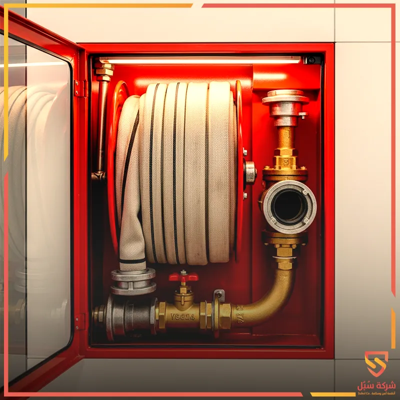 محتويات صندوق الإطفاء داخل المباني