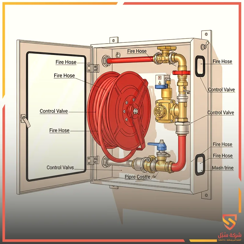 ما هي مكونات صندوق الحريق وكيف يعمل