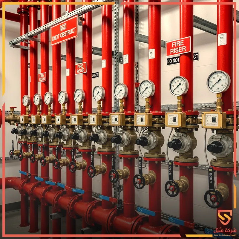 أجزاء نظام الرش الآلي للحريق